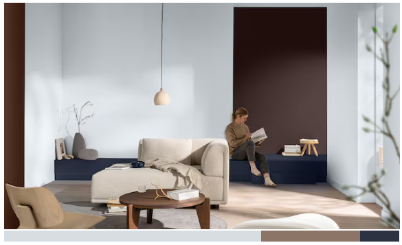 Detalhe de móvel com a cor Azul Puro da Coral